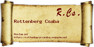 Rottenberg Csaba névjegykártya